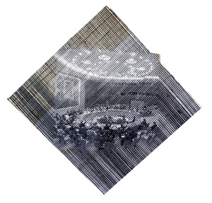 Anna Fasshauer UN Print und Akryl auf Dachlatten 120 x 120 cm 2008
